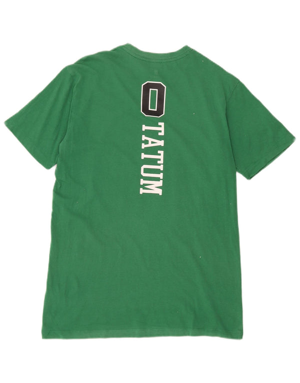 Camiseta masculina NBA Celtics com estampa gráfica de algodão verde médio