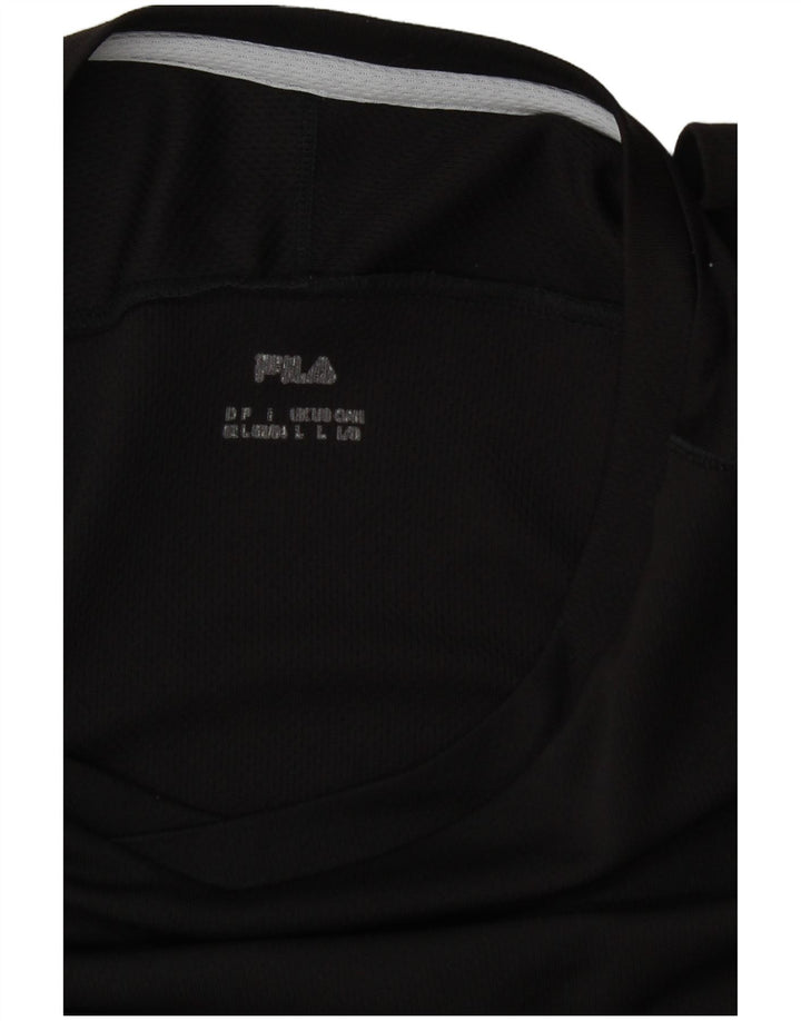 Camiseta masculina Fila Top grande bloco colorido preto