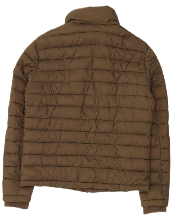 Jaqueta acolchoada masculina Superdry UK 38 médio cáqui nylon