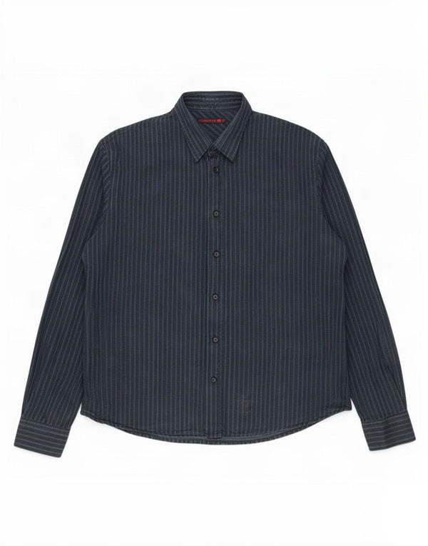 Camisa masculina Levi's 2XL algodão listrado azul marinho