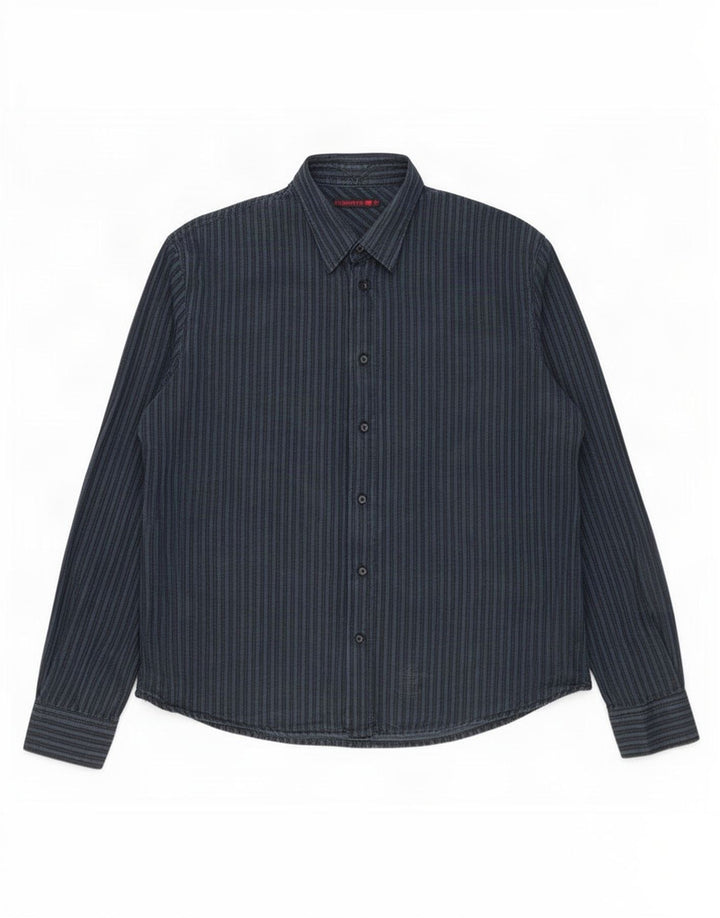 Camisa masculina Levi's 2XL algodão listrado azul marinho