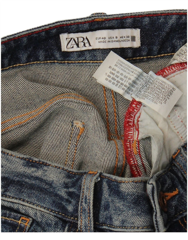 Zara Womens Loose Jeans EU 40 Médio W30 L29 Azul Algodão
