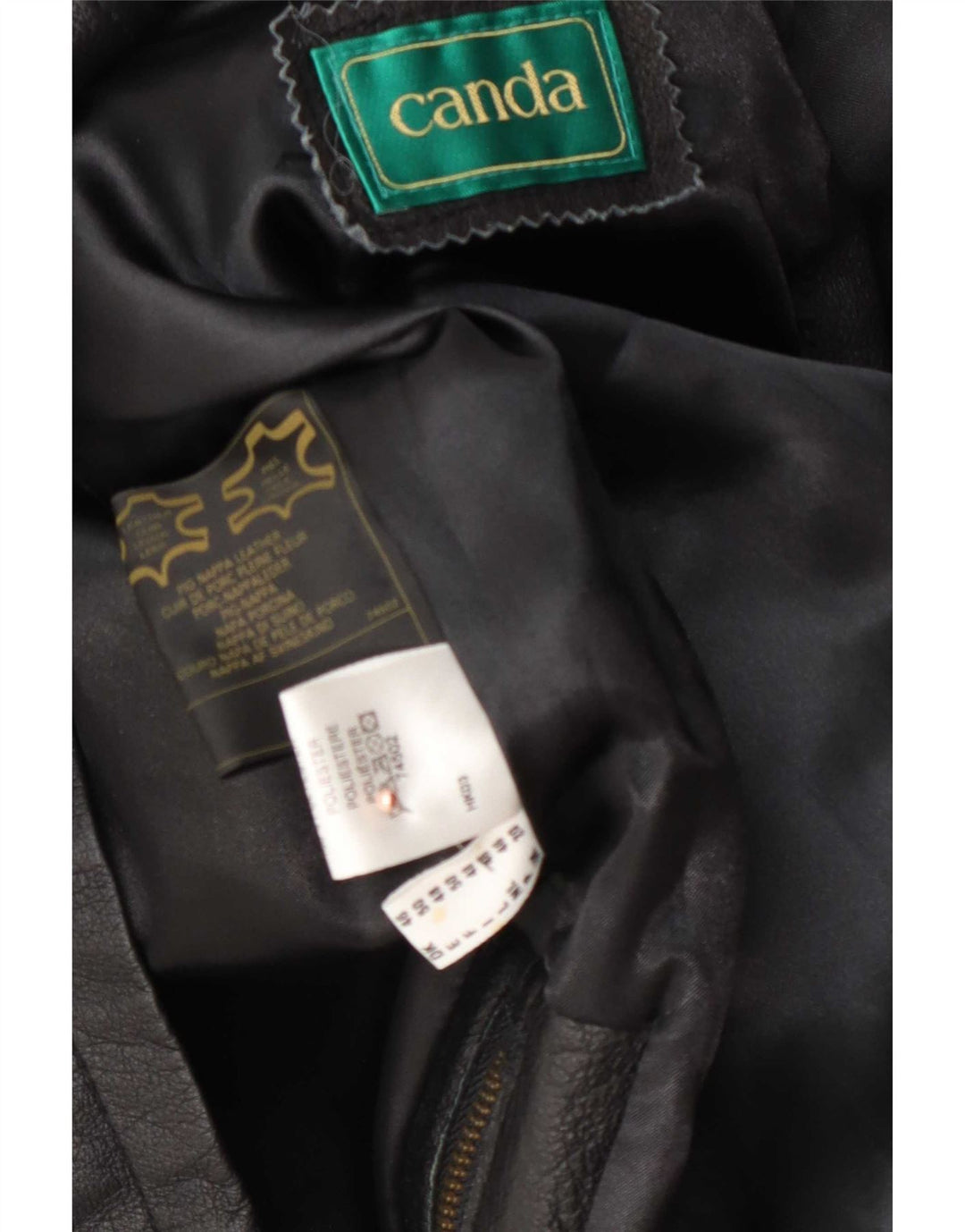 Colete feminino Canda By C&A de couro UK 20 2XL preto