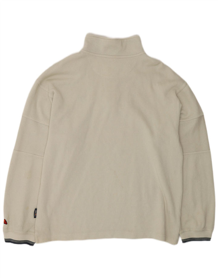 Moletom masculino ELLESSE com zíper e gola XL algodão cinza