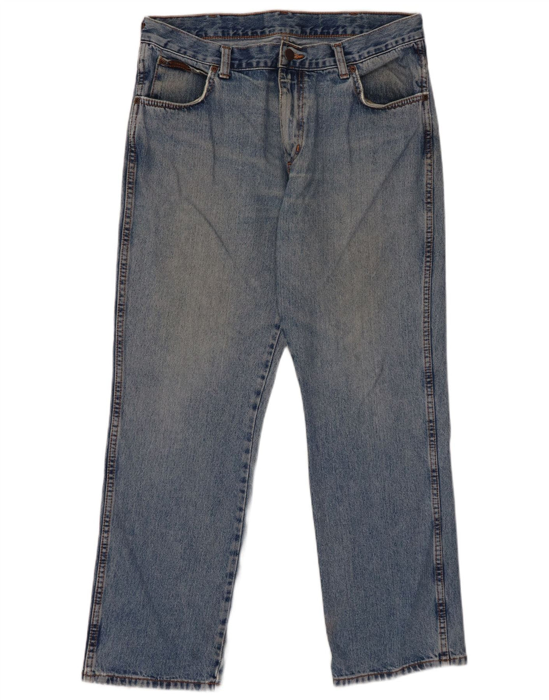 Wrangler Masculino Texas Straight Jeans W36 L30 Azul Algodão