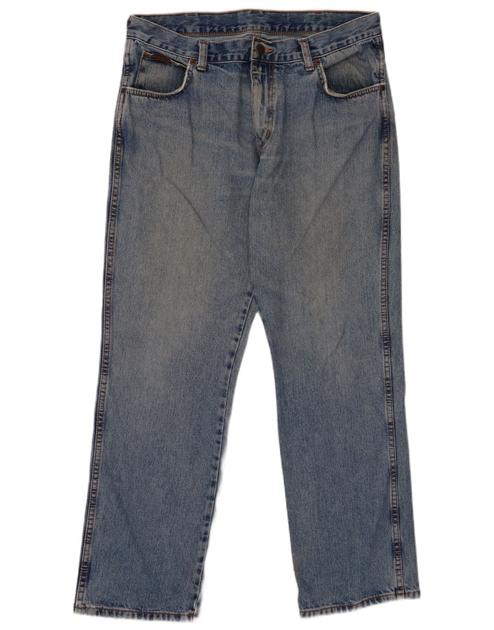 Wrangler Masculino Texas Straight Jeans W36 L30 Azul Algodão