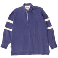 Camisa pulôver masculina Chatham para iate de algodão listrado azul marinho médio