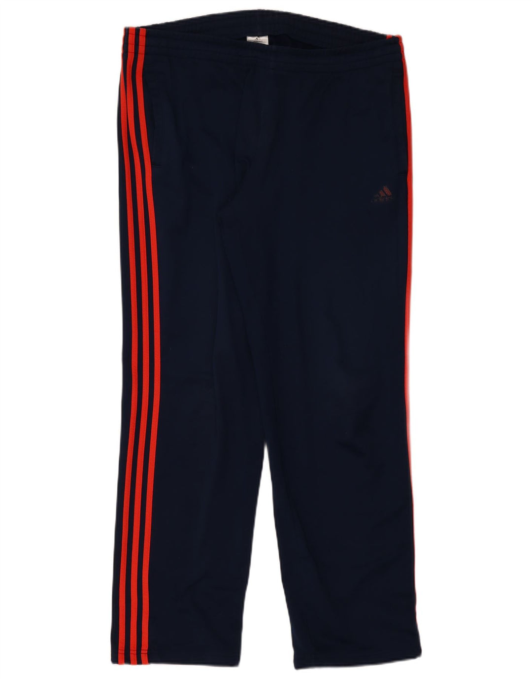Calças de treino masculinas ADIDAS UK 42/44 grandes azul marinho poliéster