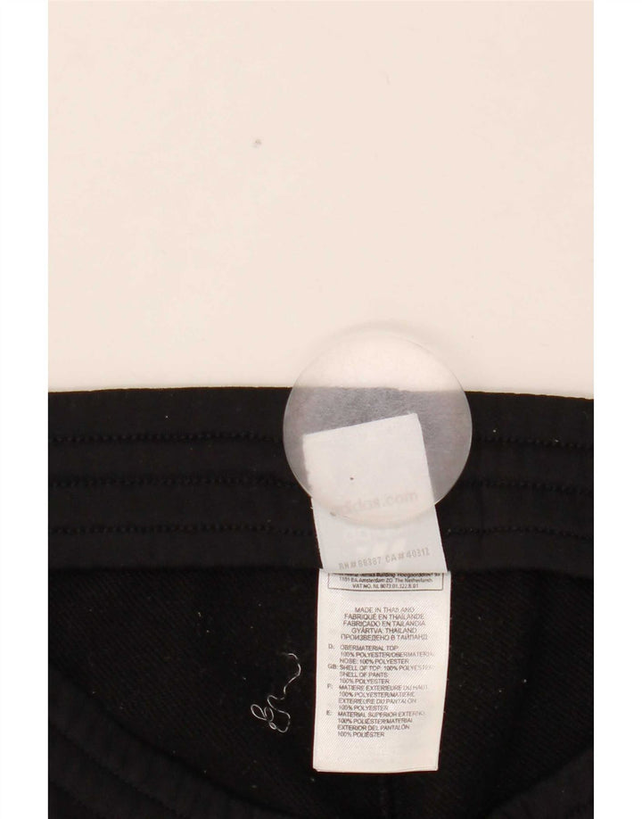 Calças de treino femininas Adidas UK 8 pequenas poliéster preto