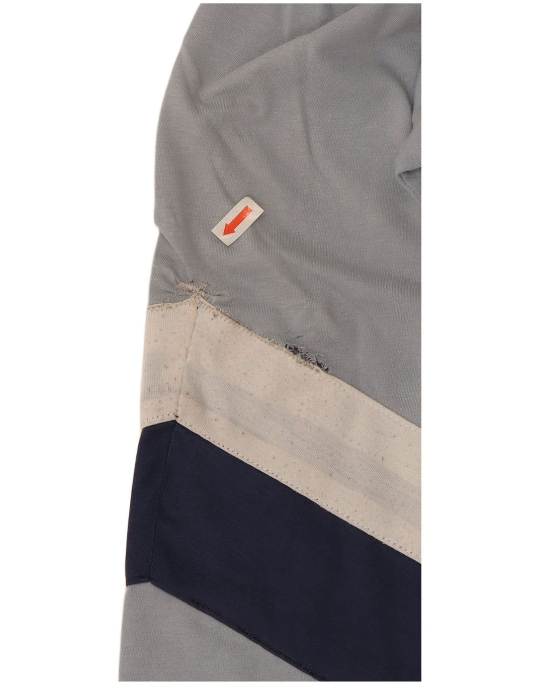 Fila Mens Top Manga Longa Pequeno Azul Colourblock Algodão