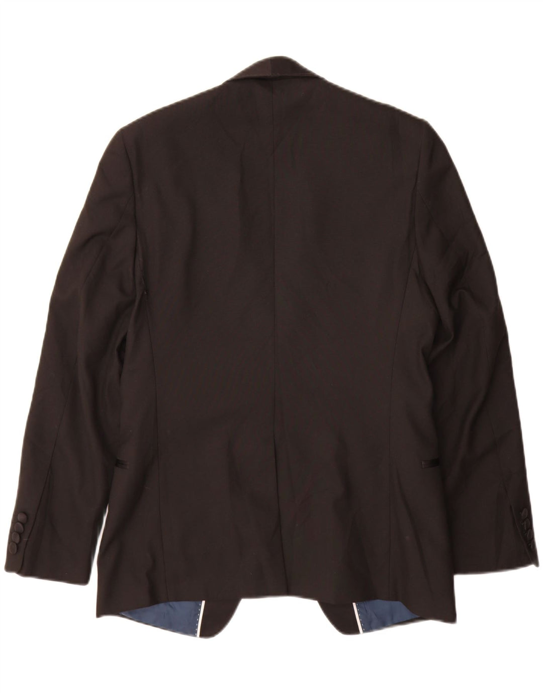 Jaqueta blazer masculina de 1 botão Marks & Spencer Reino Unido 38 poliéster preto médio