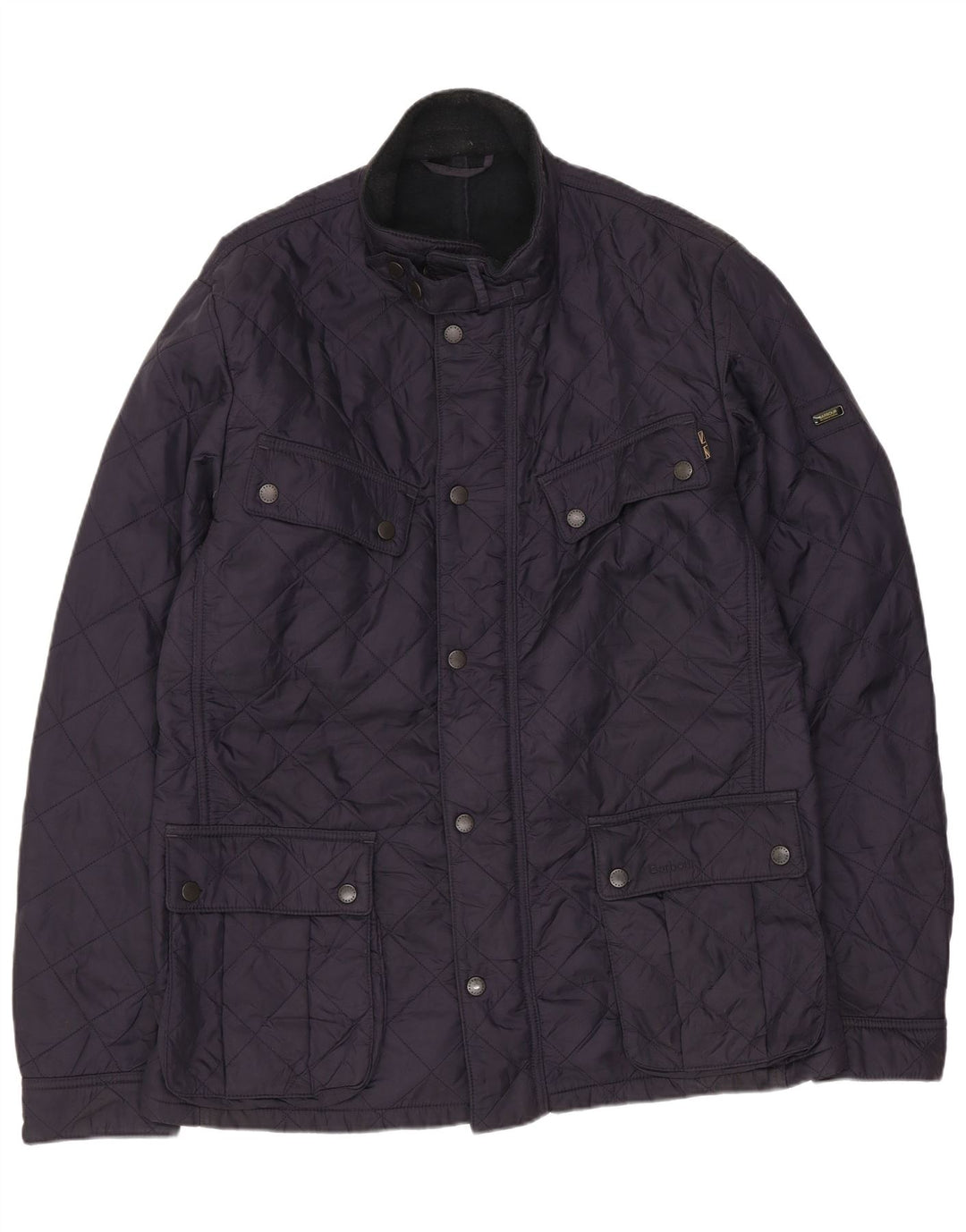 Jaqueta acolchoada masculina Barbour UK 40 grande poliamida azul marinho