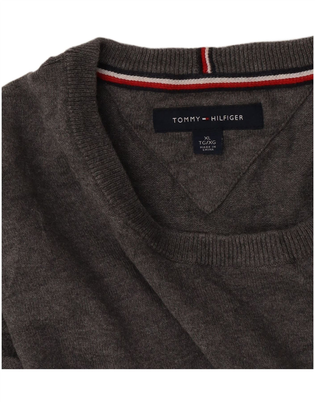 Suéter masculino Tommy Hilfiger com gola redonda XL cinza