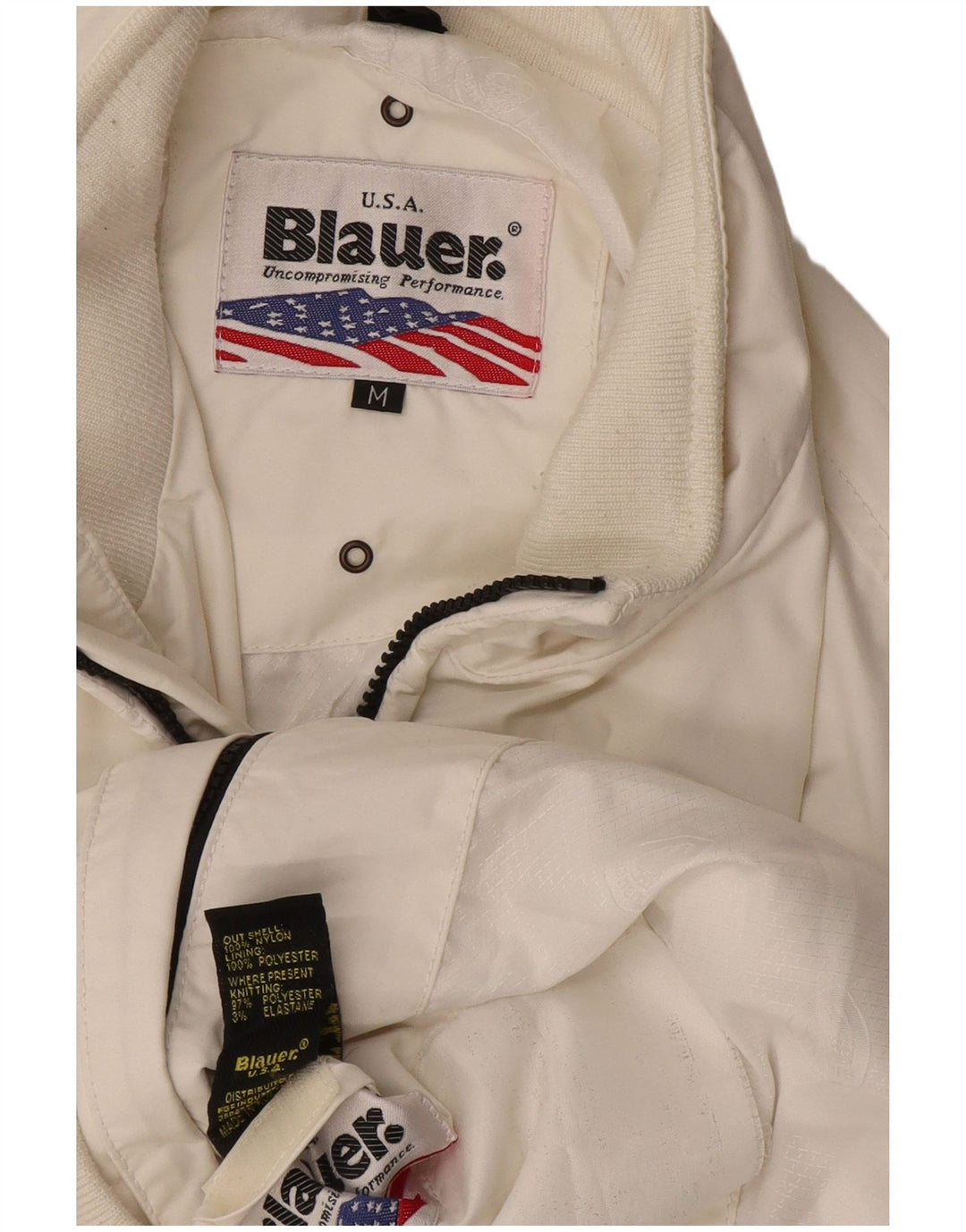 Jaqueta bomber masculina BLAUER UK 38 nylon branco médio
