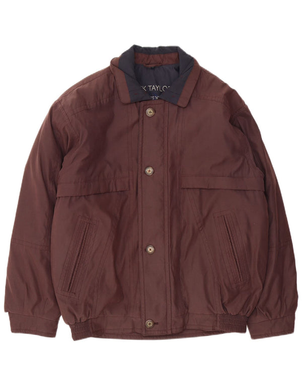 Jaqueta acolchoada bomber masculina Nick Taylor IT 50 grande poliéster marrom