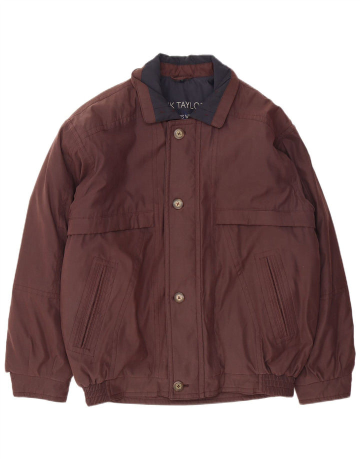 Jaqueta acolchoada bomber masculina Nick Taylor IT 50 grande poliéster marrom