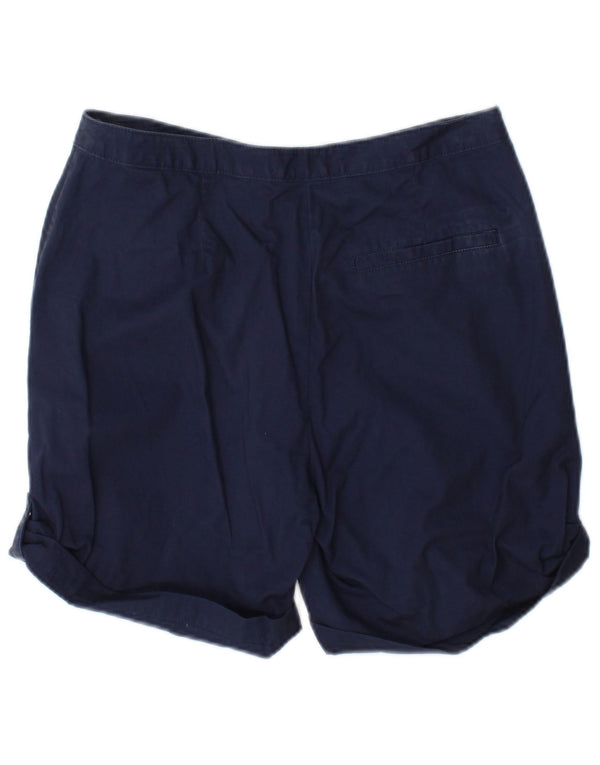 Shorts chino feminino Marks & Spencer Reino Unido 10 pequeno W27 algodão azul marinho