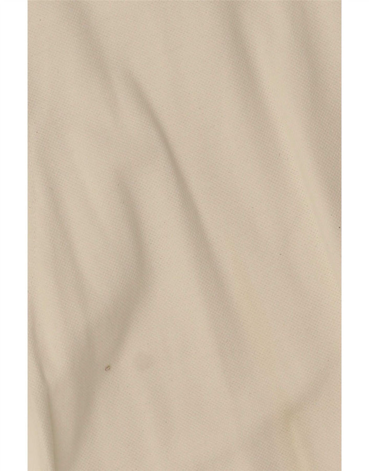 Camisa polo masculina Moschino de algodão branco médio