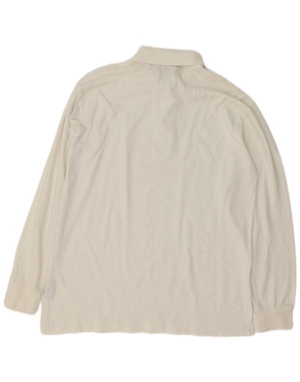 Camisa polo masculina de manga comprida Kappa XL algodão branco
