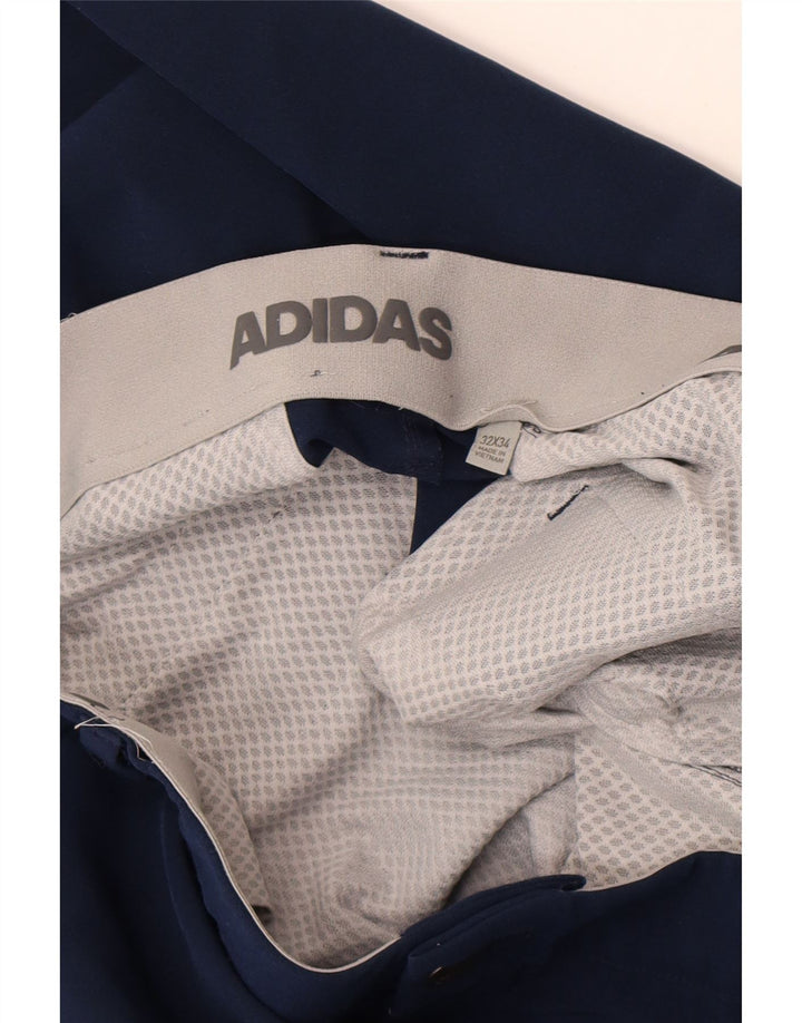 Adidas Mens Slim Chino Calças W32 L34 Azul Marinho