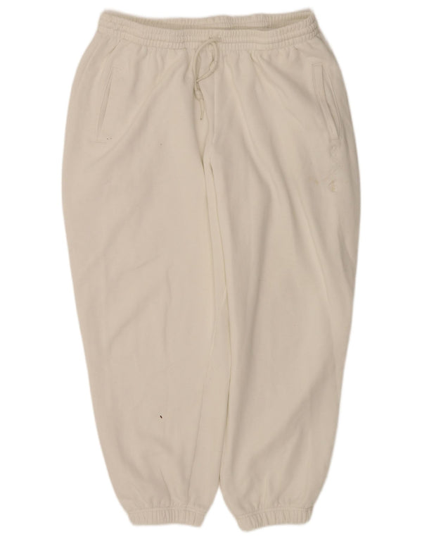Calça de treino feminina Adidas Joggers UK 20 2XL algodão branco