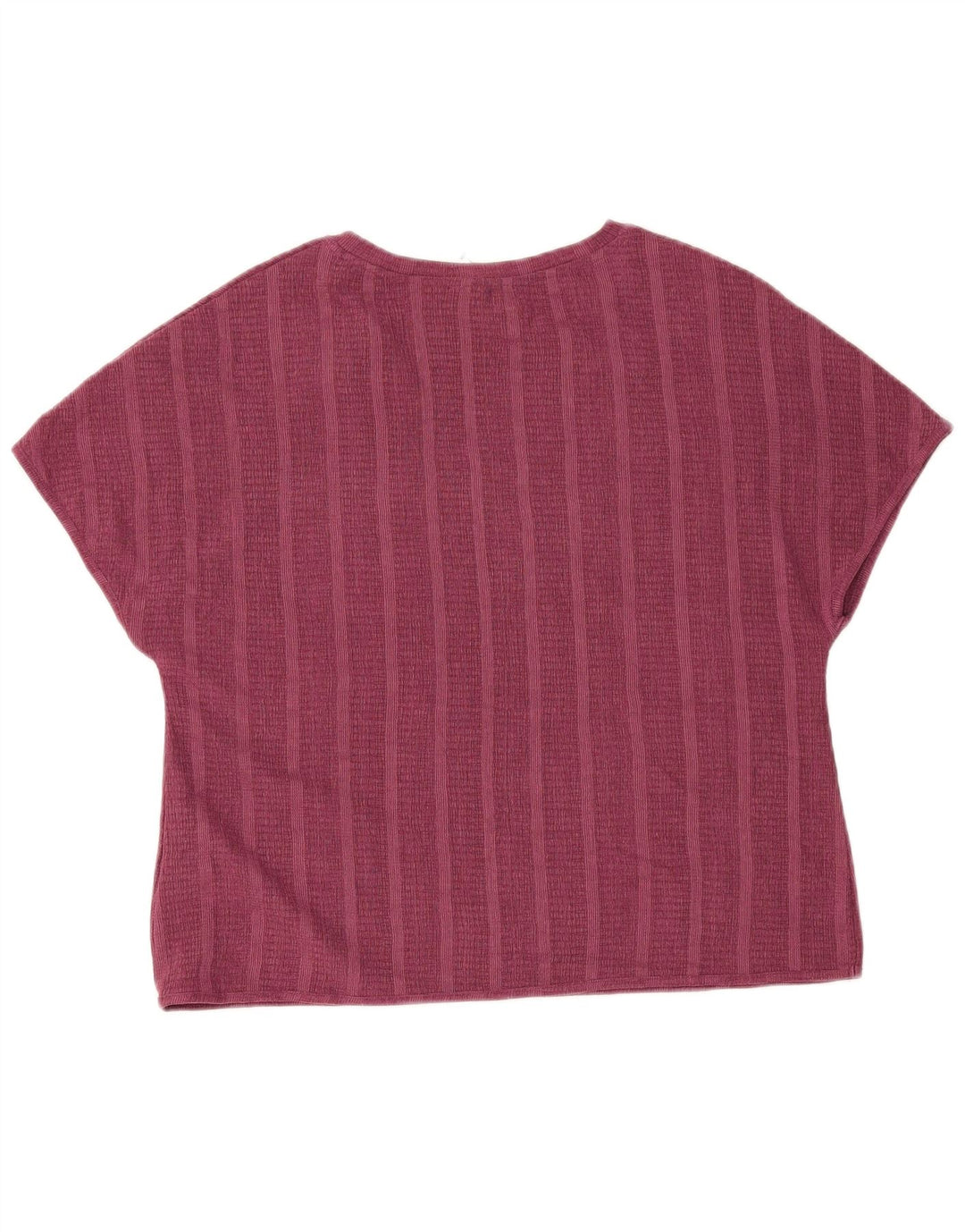 Camiseta feminina Marks & Spencer UK 14 grande poliéster listrado marrom