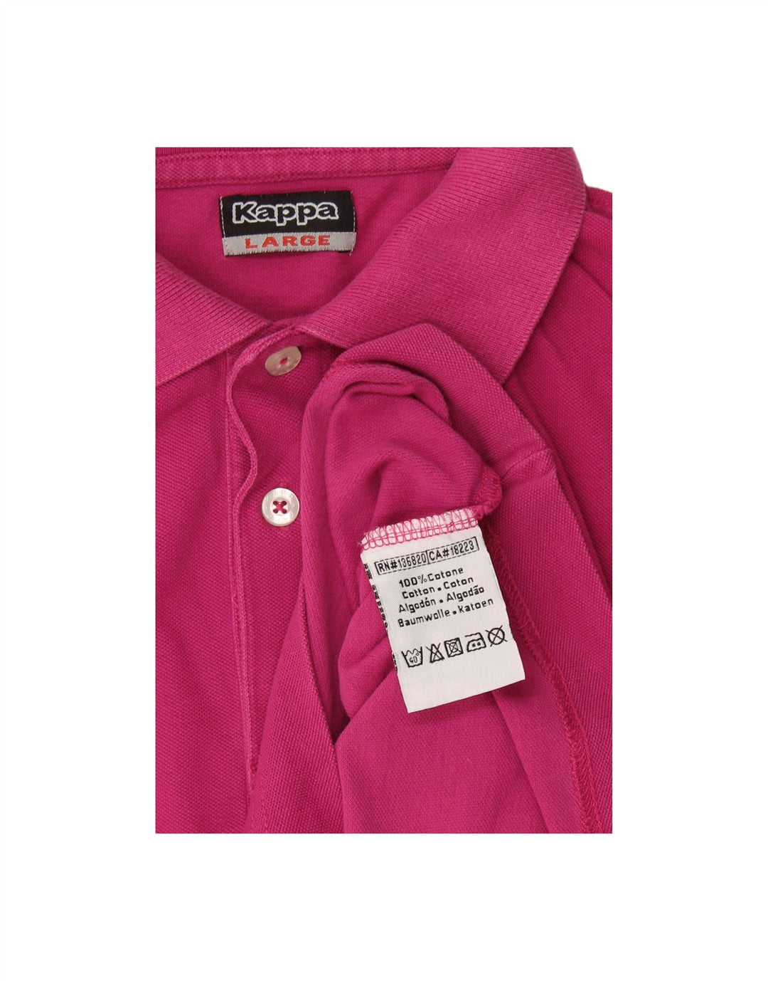 Camisa polo masculina KAPPA grande algodão rosa