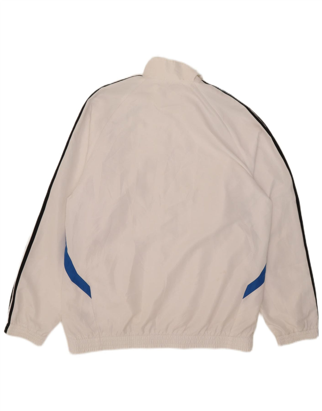 Adidas Mens Tracksuit Top Jacket UK 42/44 Grande Branco Colorblock Poliéster