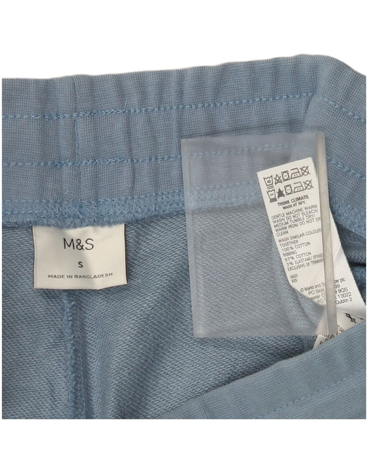 Shorts esportivos masculinos Marks & Spencer pequeno azul algodão