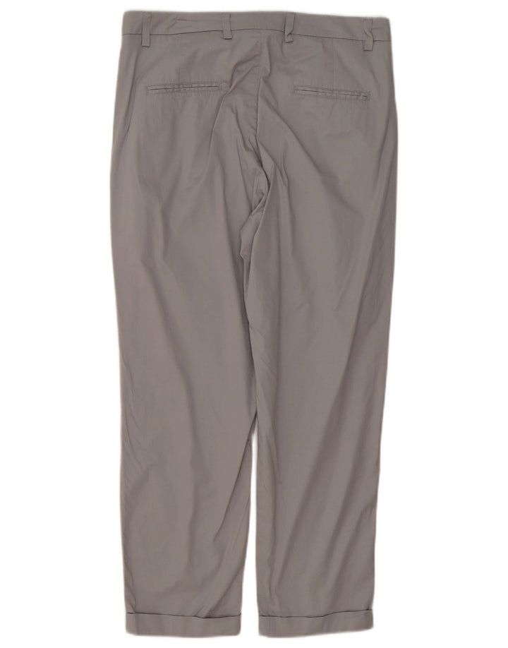 Calça Jaeger Feminina Crop Pegged Suit UK 12 Médio W32 L25 Poliéster Cinza
