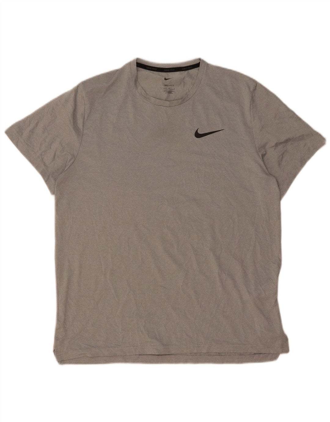 Camiseta Nike Masculina Dri Fit Top Grande Cinza Poliéster
