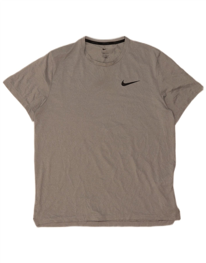 Camiseta Nike Masculina Dri Fit Top Grande Cinza Poliéster