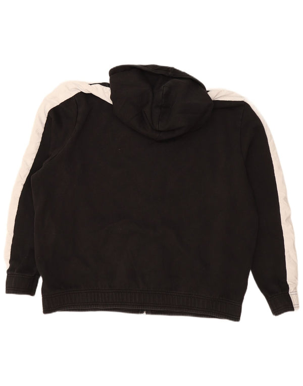 Suéter masculino PUMA com capuz e zíper 2XL algodão colorblock preto