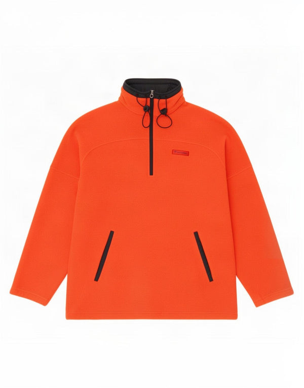 Jumper masculino Champion de lã com zíper e gola XL laranja poliéster