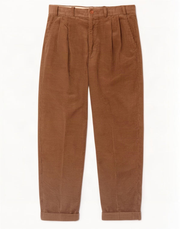 Calça masculina de veludo cotelê St. Bernard W34 L29 algodão marrom
