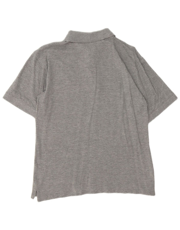 Camisa polo masculina LOTTO grande cinza manchada