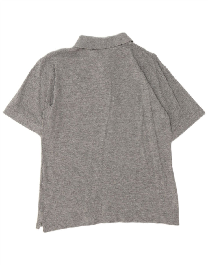 Camisa polo masculina LOTTO grande cinza manchada