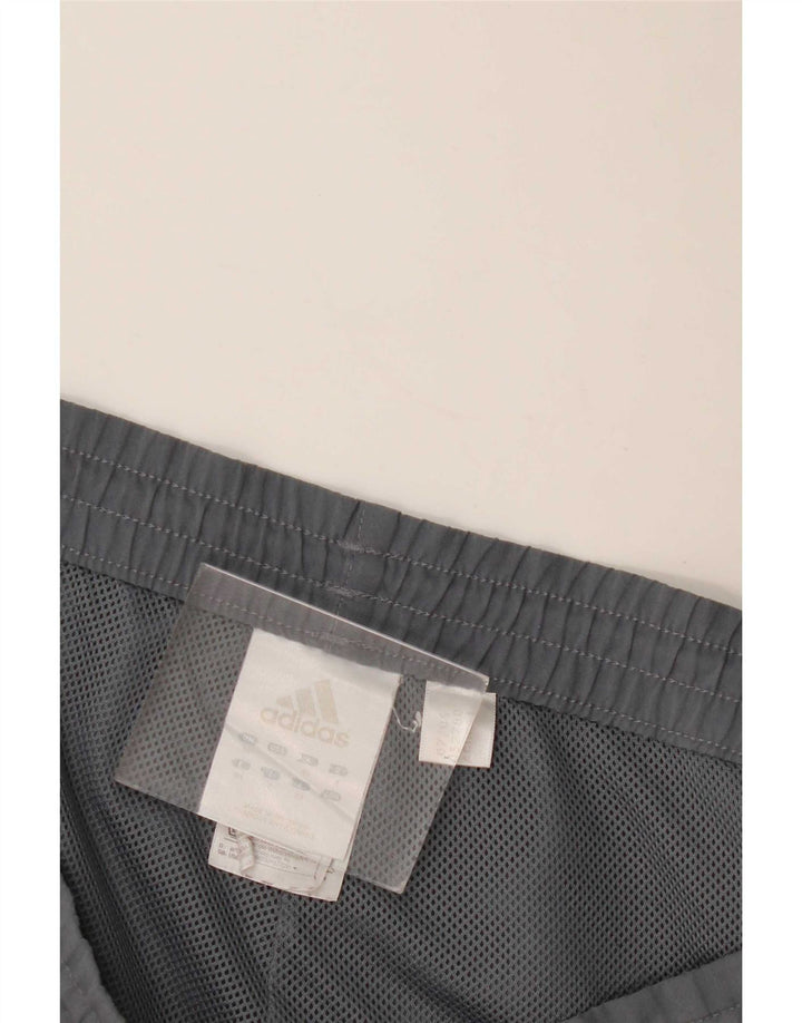 Shorts esportivos masculinos Adidas XL cinza colorblock poliéster