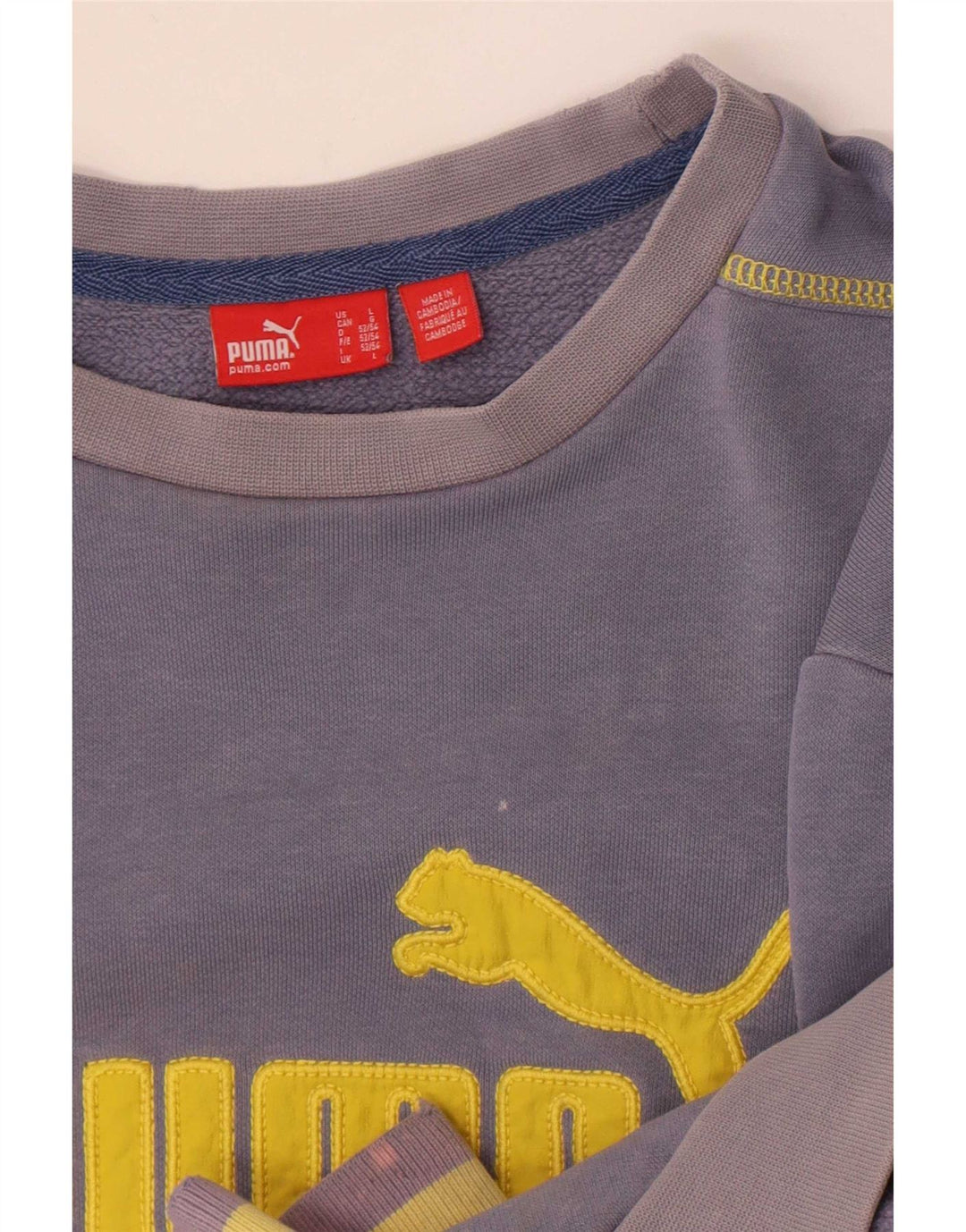 Puma Mens Graphic Sweatshirt Jumper Grande Azul