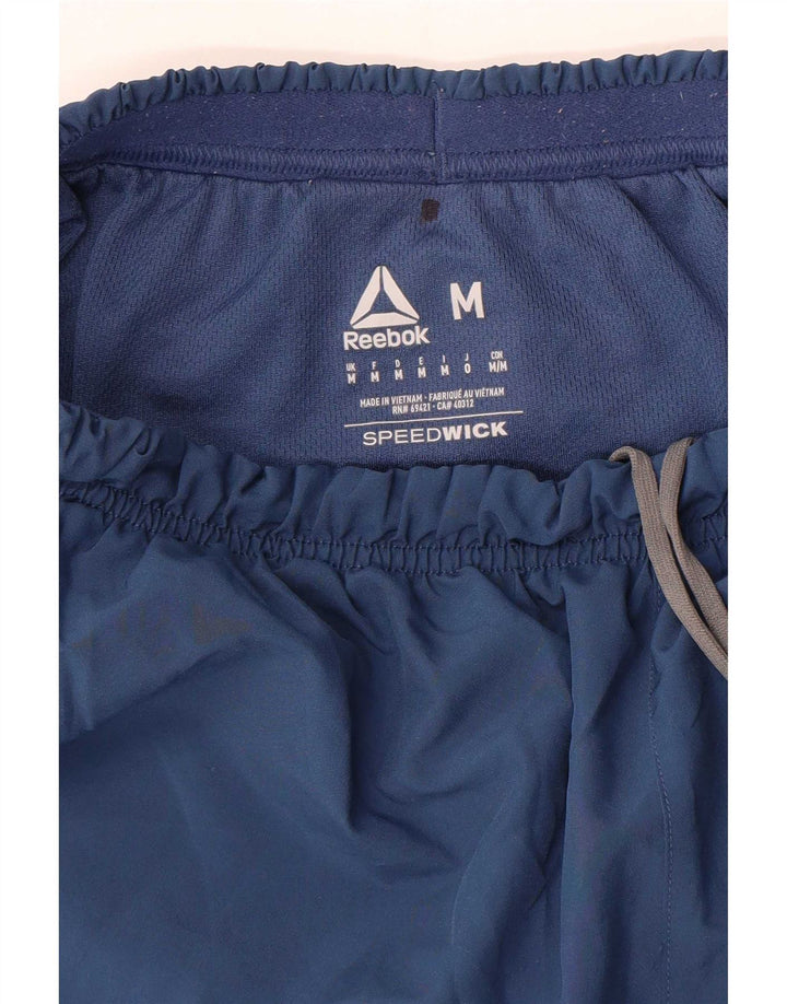 Reebok Mens Speedwick Sport Shorts Médio Azul Marinho