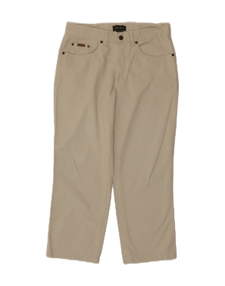 EDDIE BAUER Mens Straight Casual Trousers W30 L26 Grey Cotton Vintage Eddie Bauer and Second-Hand Eddie Bauer from Messina Hembry 