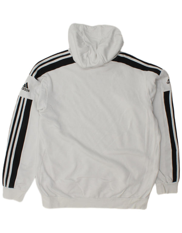 Adidas Mens Hoodie Jumper Grande Branco Colorblock Algodão