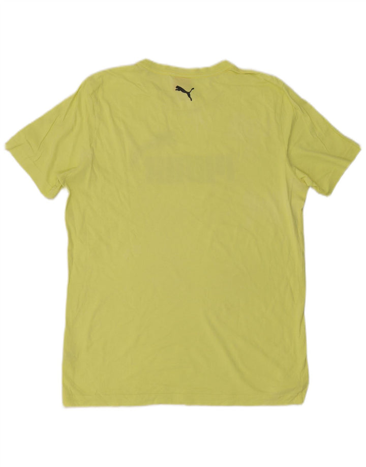 Camiseta masculina Puma Graphic Top Amarelo Médio