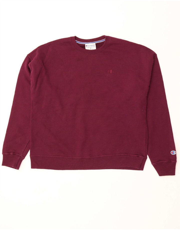 CHAMPION moletom feminino jumper UK 14 médio marrom algodão