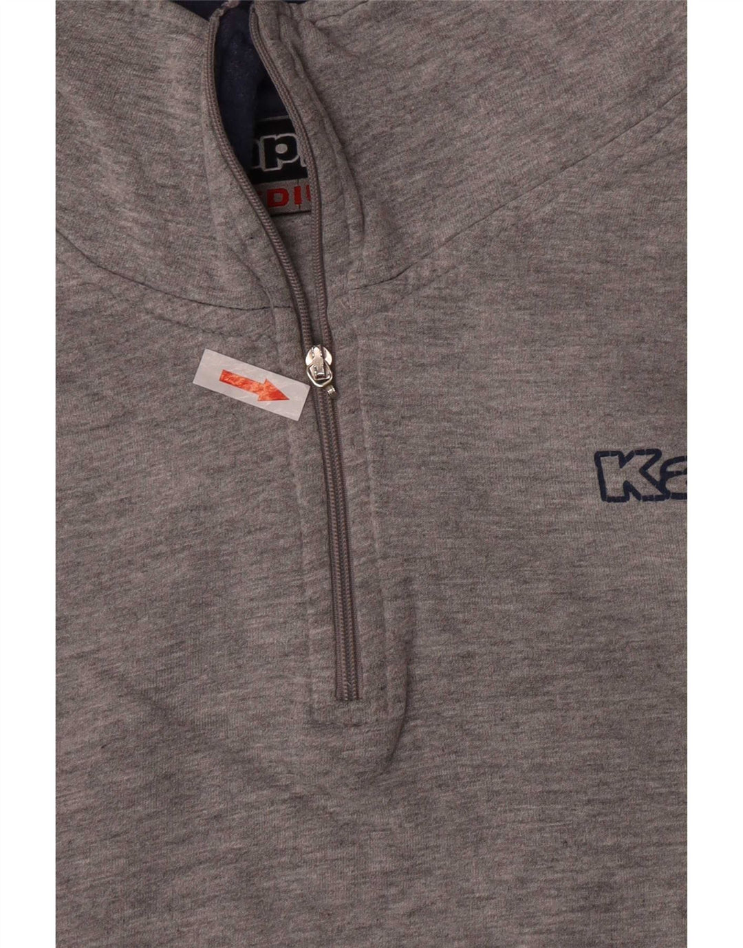 Kappa moletom gráfico feminino jumper UK 14 bloco cinza médio