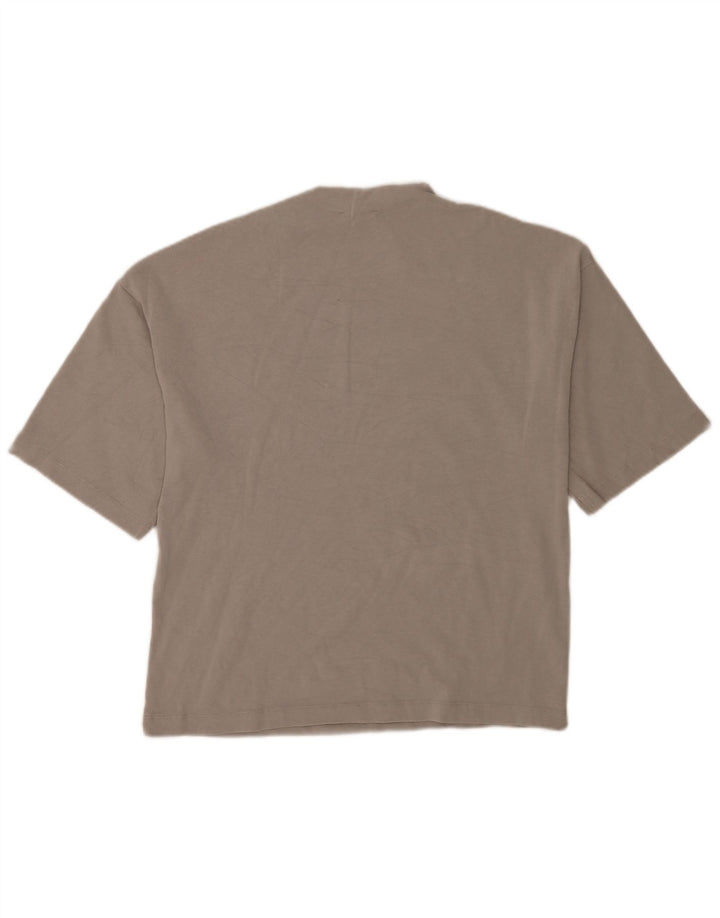 Camiseta feminina grande Zara UK 10 pequena cinza