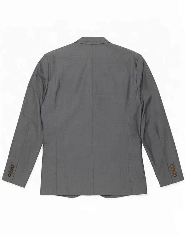 Jaqueta blazer masculina Ted Baker com 2 botões Reino Unido 40 grande algodão cinza