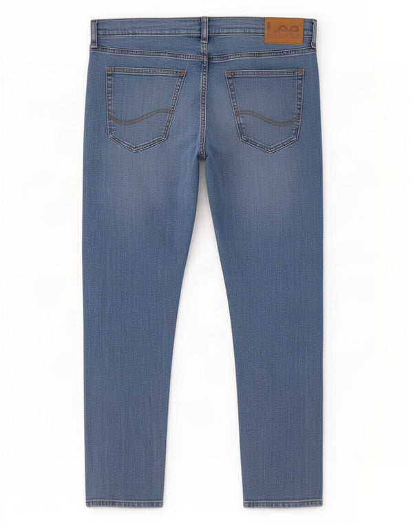 Lee Mens Luke Slim Tapered Jeans W33 L27 Azul Algodão