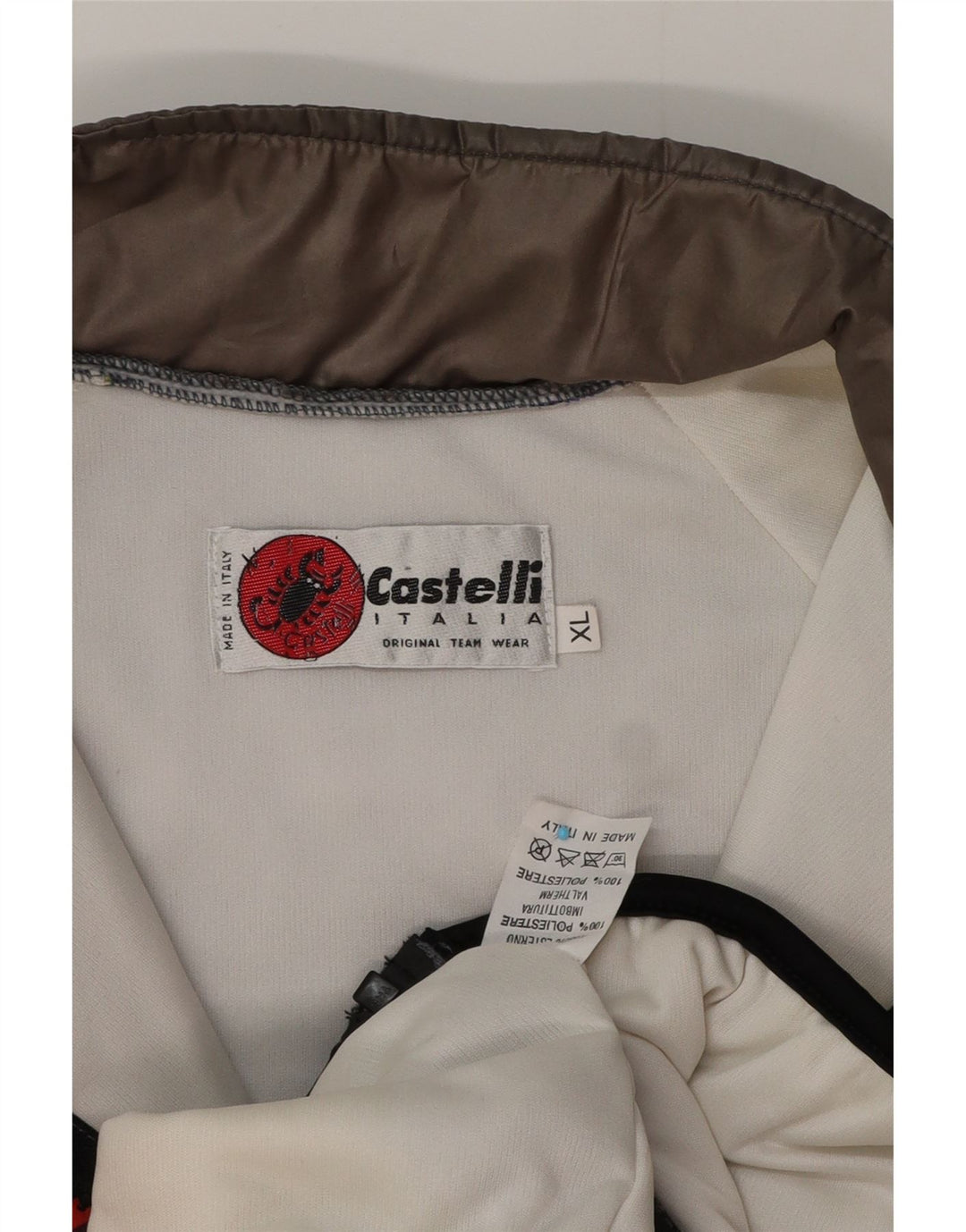 Jaqueta masculina de agasalho gráfico Castelli XL colorido bloco colorido