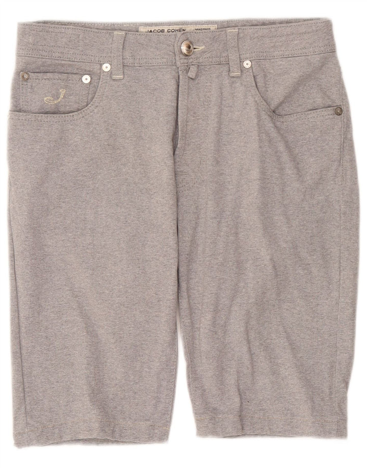 Jacob Cohen Mens Casual Shorts W32 Algodão Cinza Médio